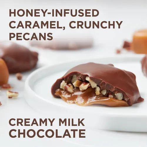 Russell Stover Chocolates Whitmans Milk Chocolate Pecan Crowns Honey Box, 8 oz.