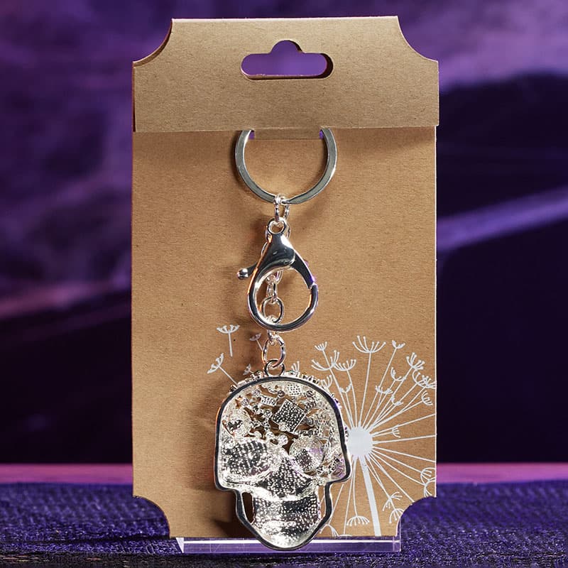 Cracker Barrel Bling Skull Keychain