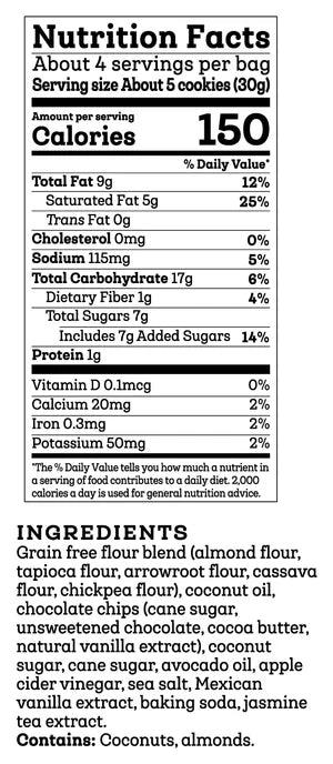 Siete Foods Grain Free Chocolate Chip Cookies with a Hint of Mexican Vanilla