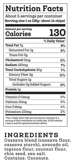 Siete Foods Grain Free Sea Salt Tortilla Chips