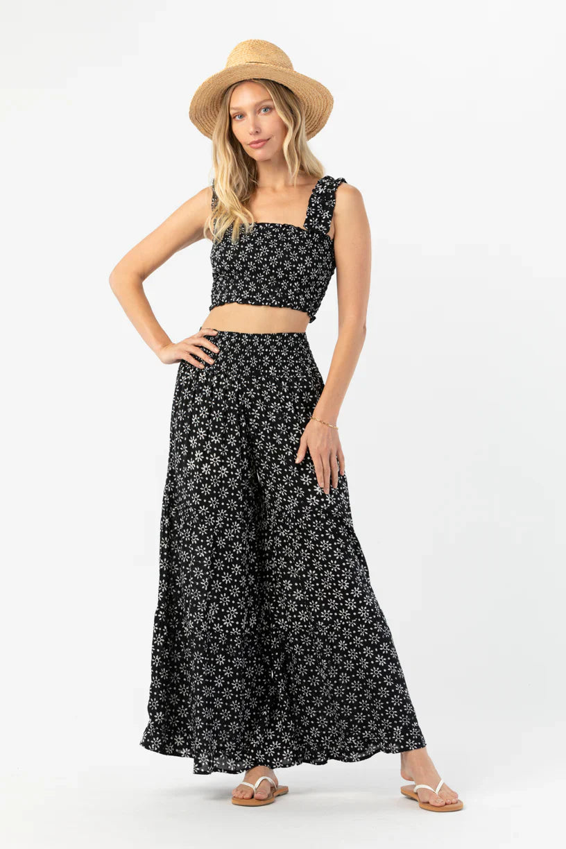 Tiare Hawaii Angelina Top - Batik Sun Black White