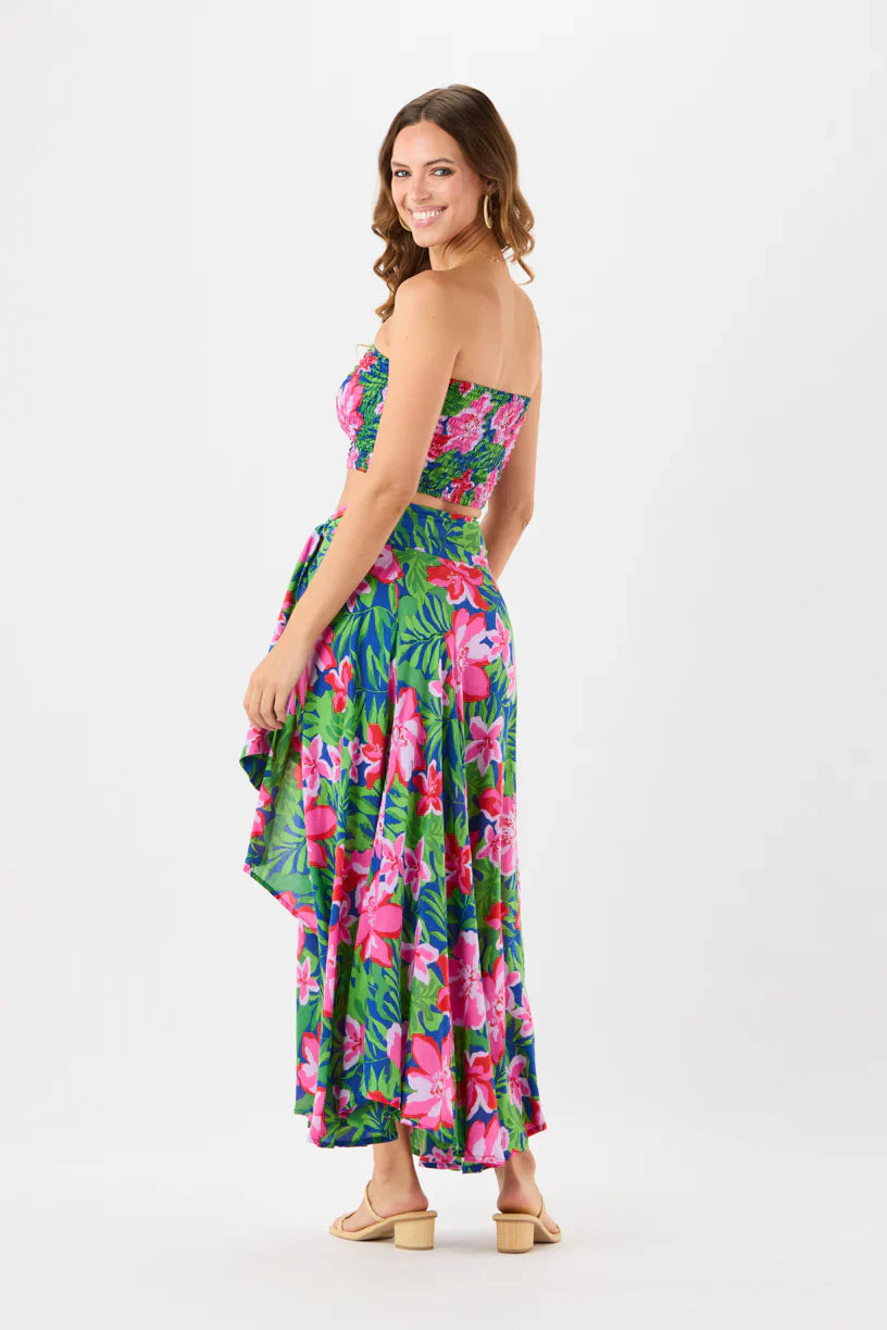 Tiare Hawaii Azure Wrap Skirt - Honduras Blue