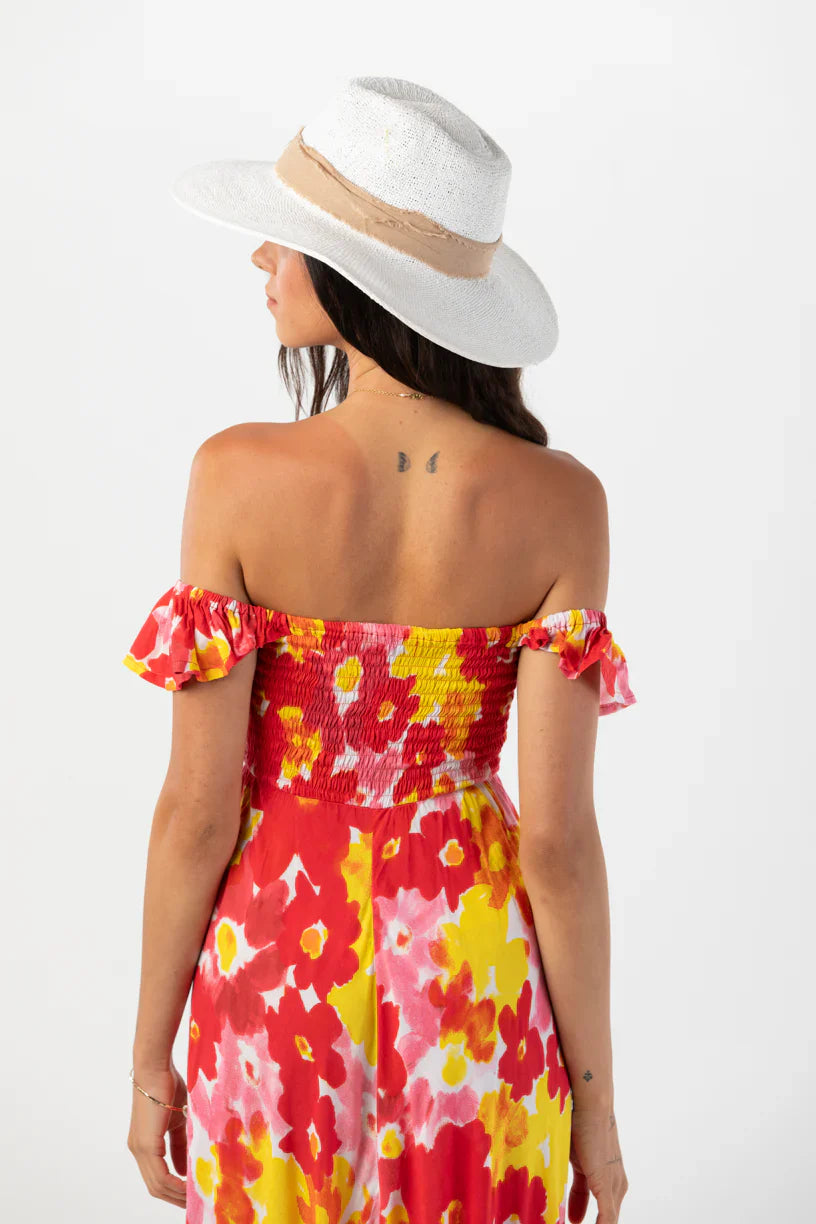 Tiare Hawaii Brooklyn Maxi Dress - Watercolor Dreams Red