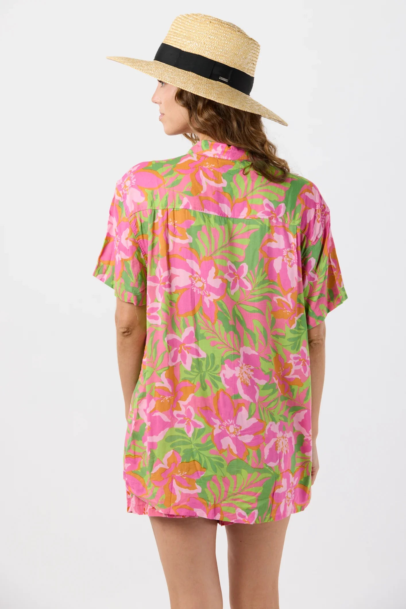 Tiare Hawaii Brixton Shirt - Honduras Pink