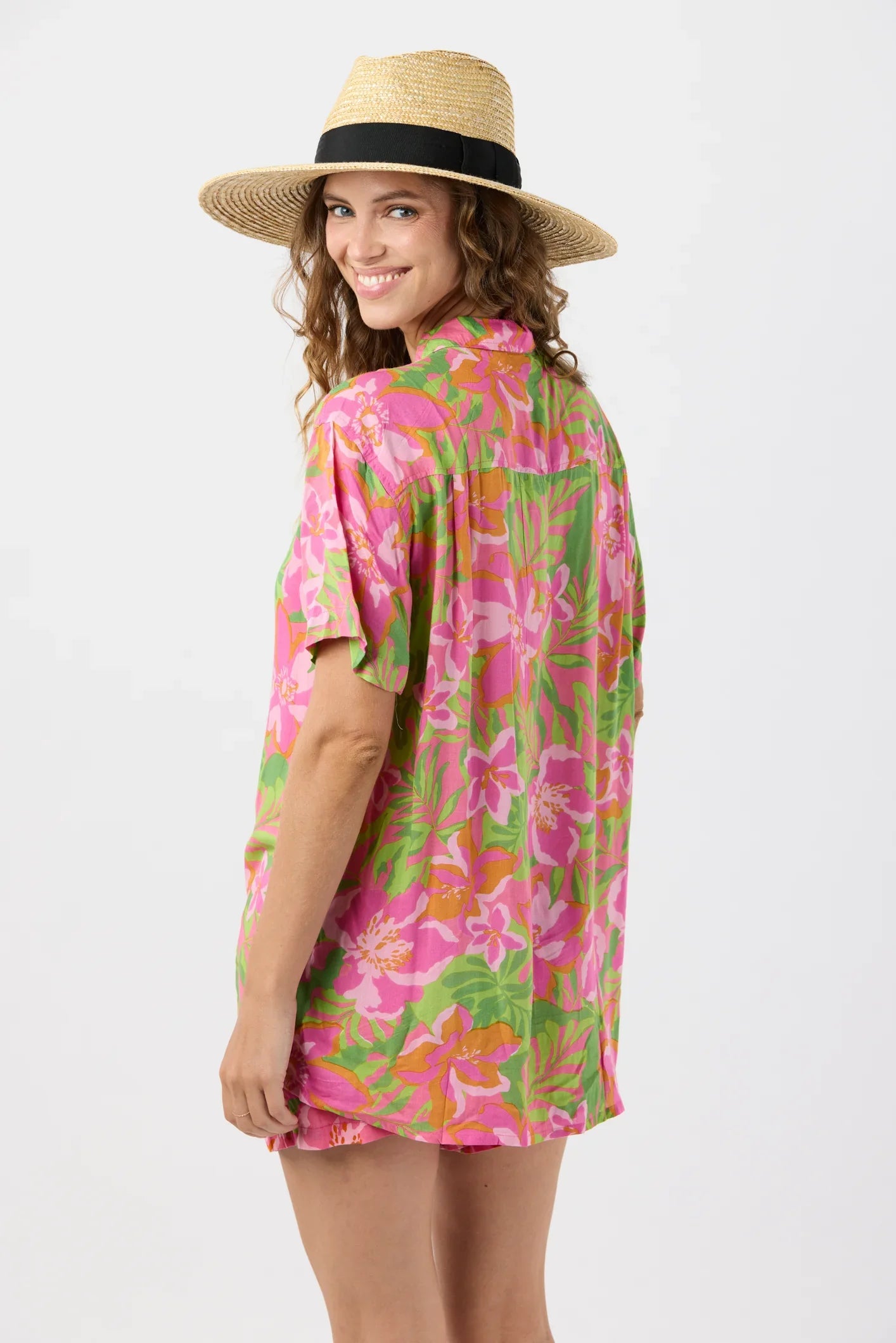 Tiare Hawaii Brixton Shirt - Honduras Pink