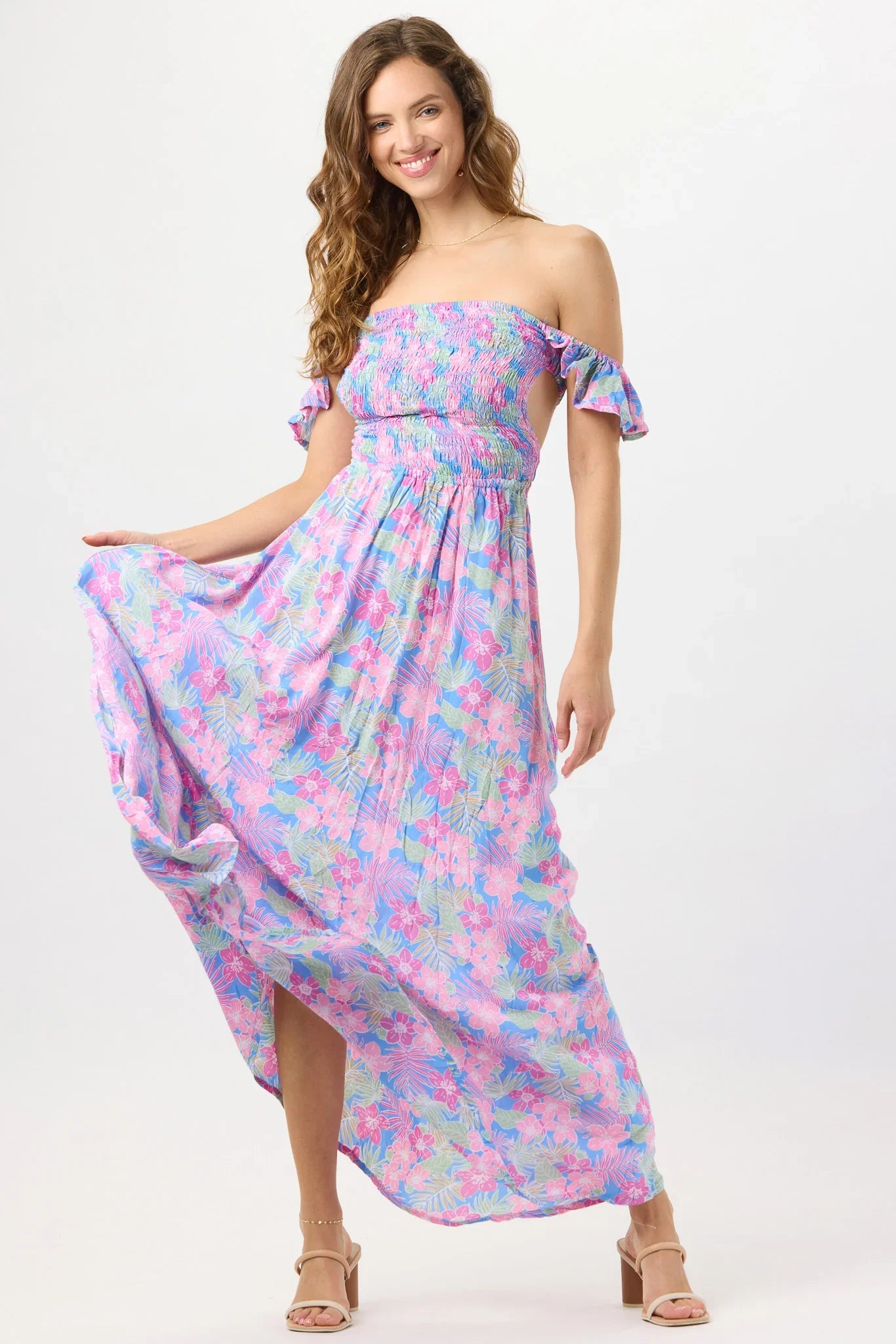 Tiare Hawaii Claudia Maxi Dress - Tropics Cornflower