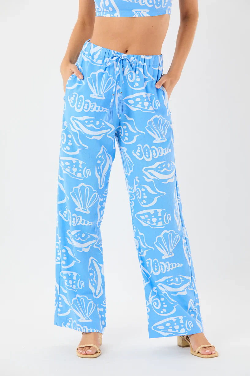 Tiare Hawaii Crete Pant - Seashells Sky