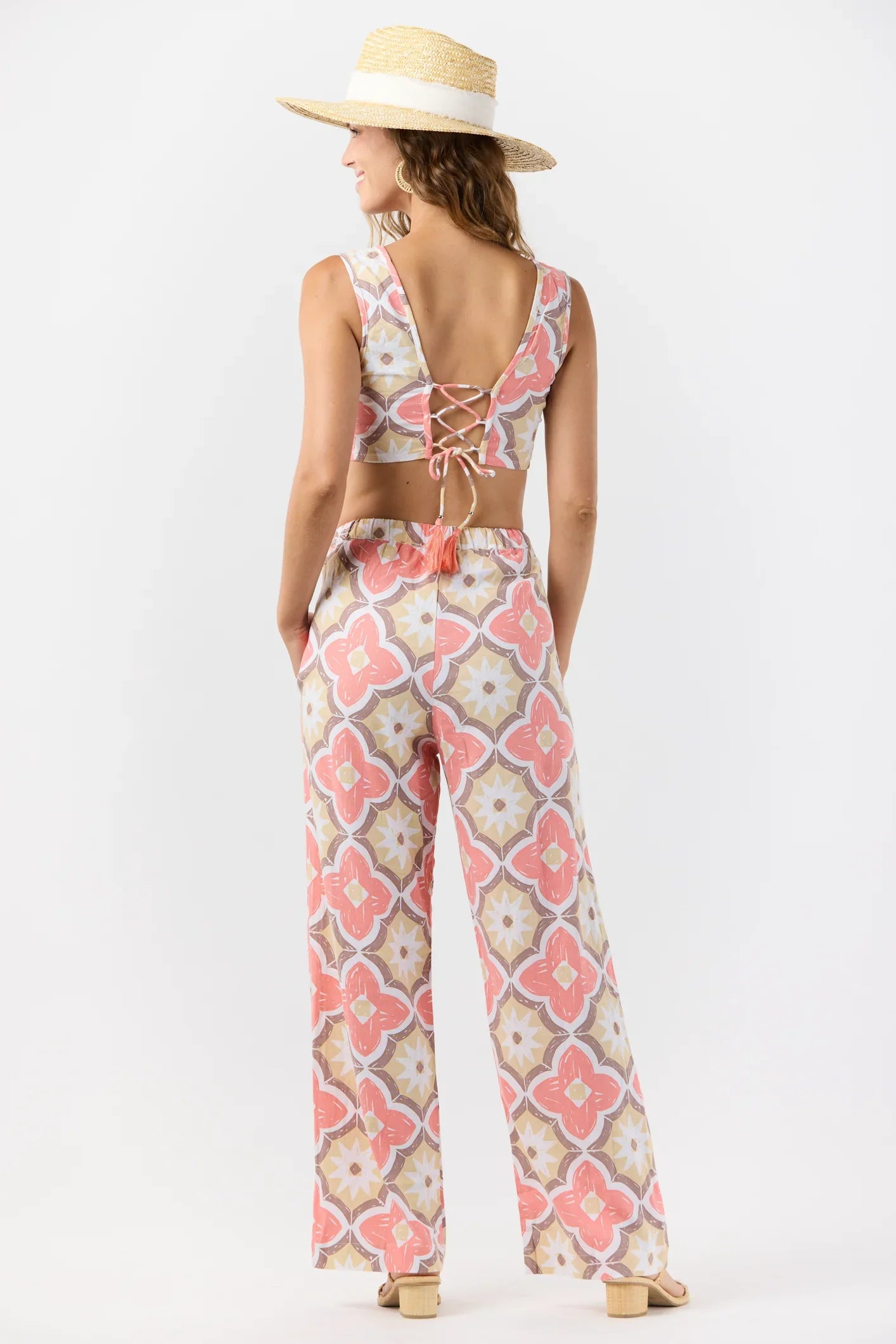 Tiare Hawaii Crete Pant - Spanish Tiles Peach