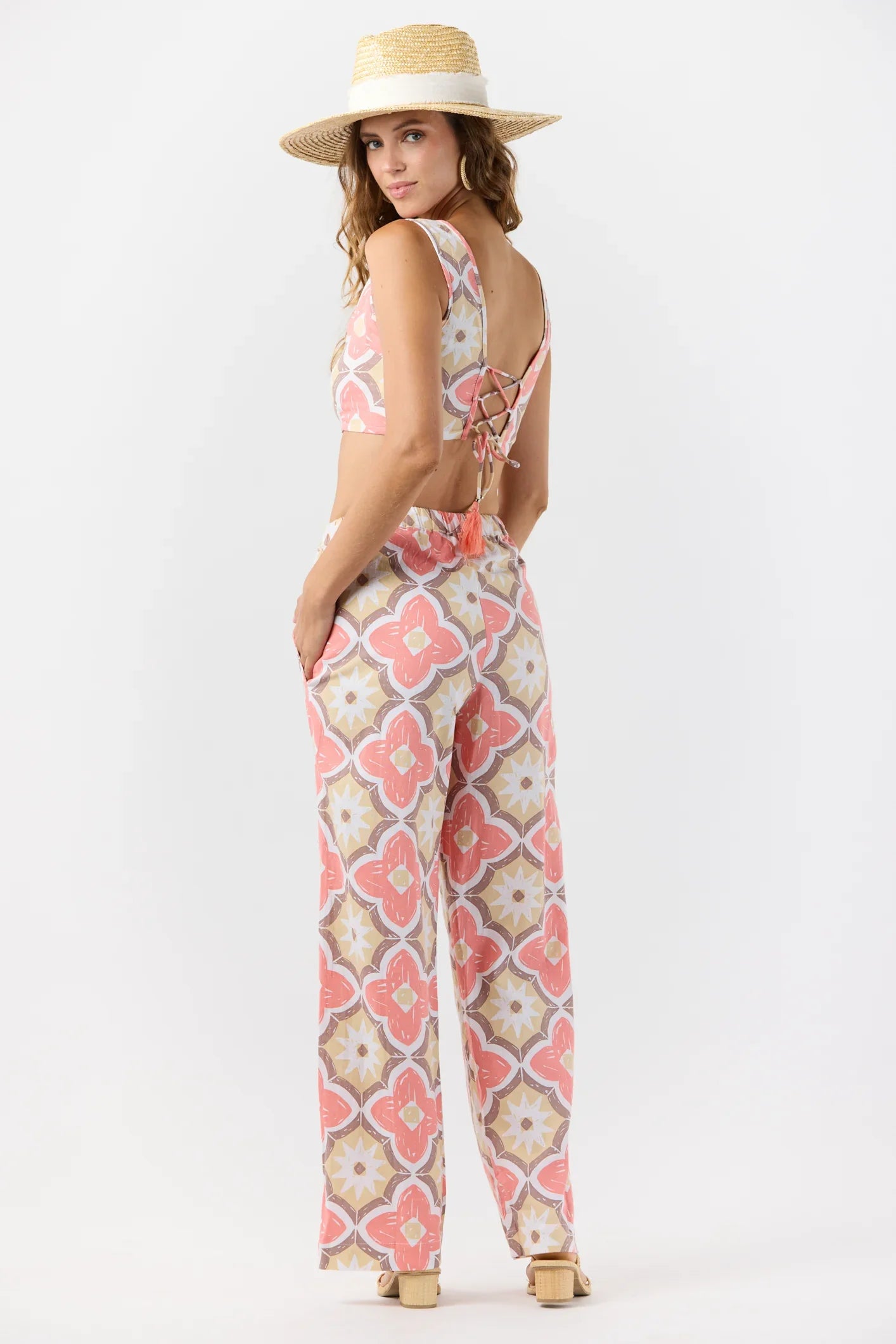 Tiare Hawaii Crete Pant - Spanish Tiles Peach
