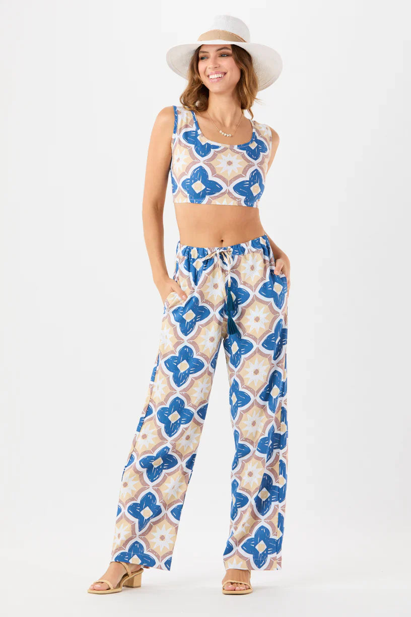 Tiare Hawaii Crete Top - Spanish Tiles Blue