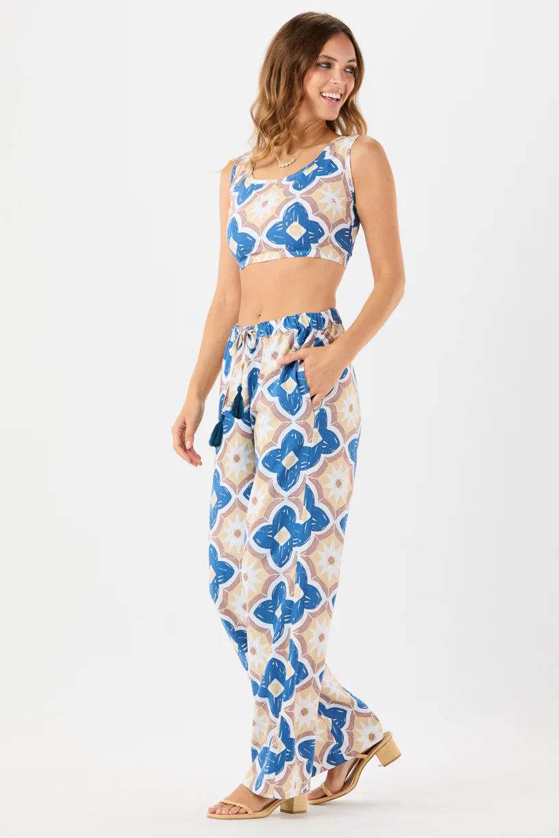 Tiare Hawaii Crete Top - Spanish Tiles Blue