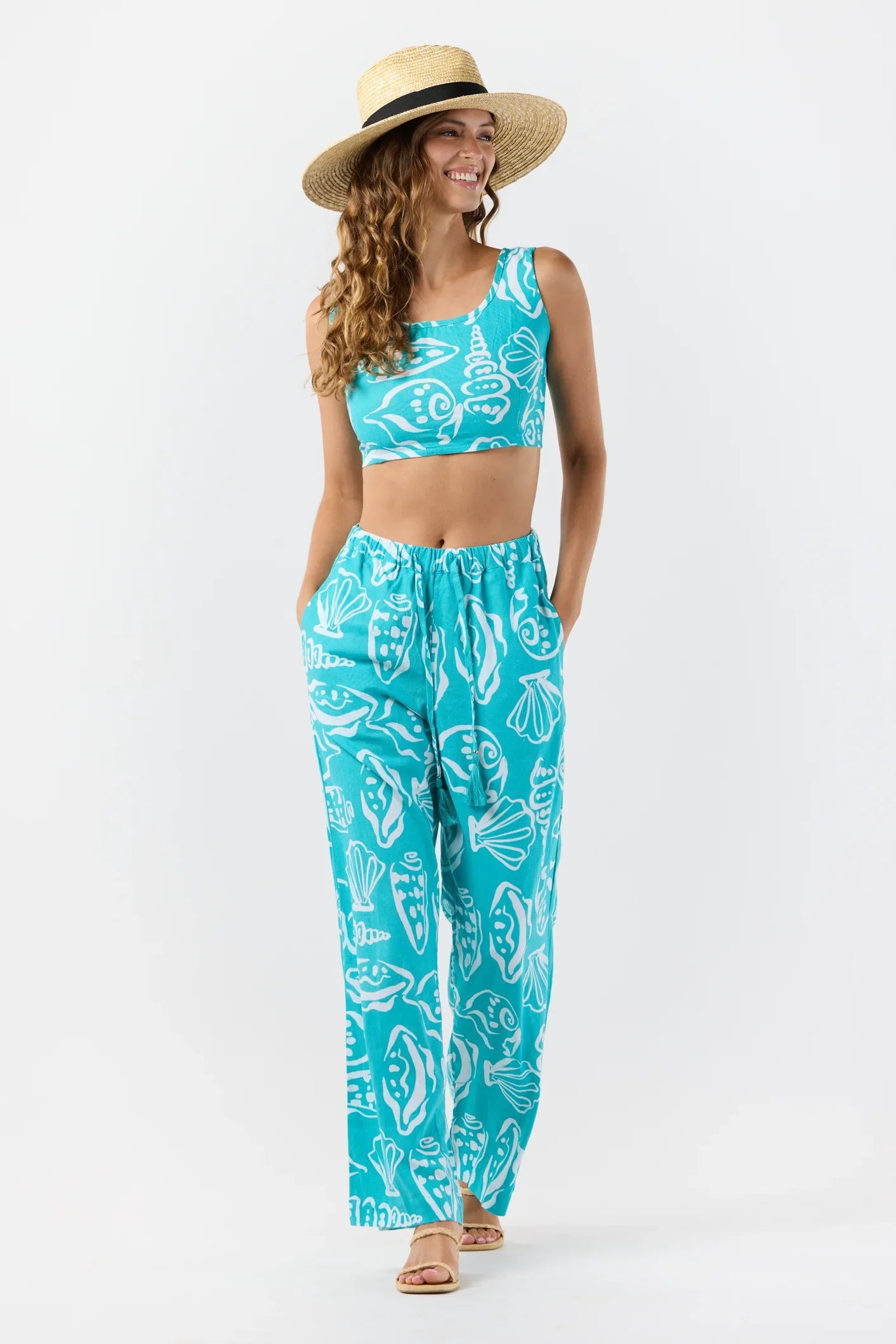 Tiare Hawaii Crete Top - Seashells Teal