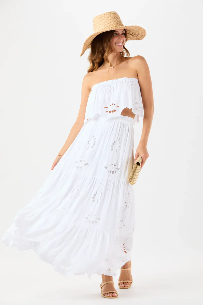 Tiare Hawaii Heliconia Skirt - White