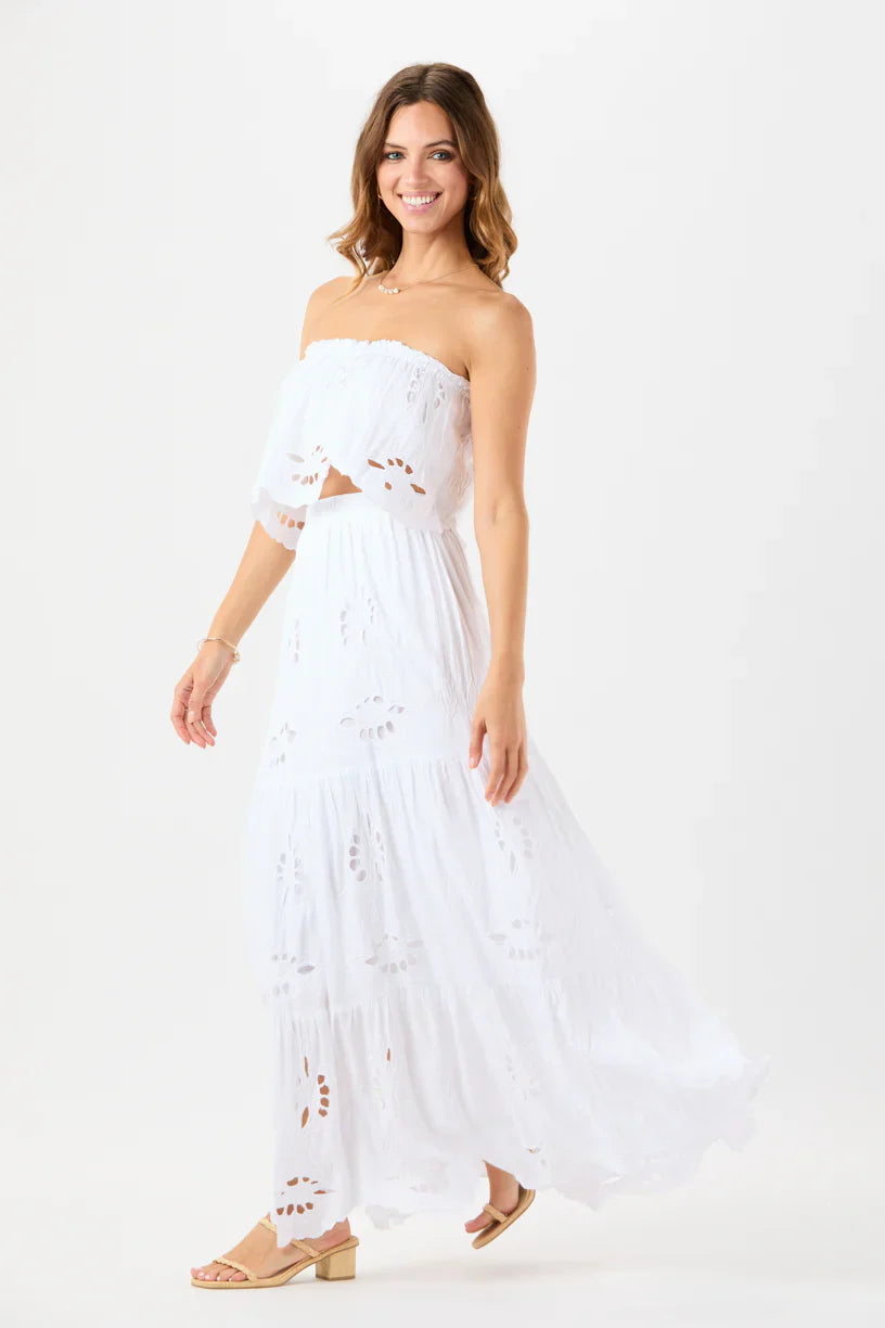 Tiare Hawaii Heliconia Skirt - White