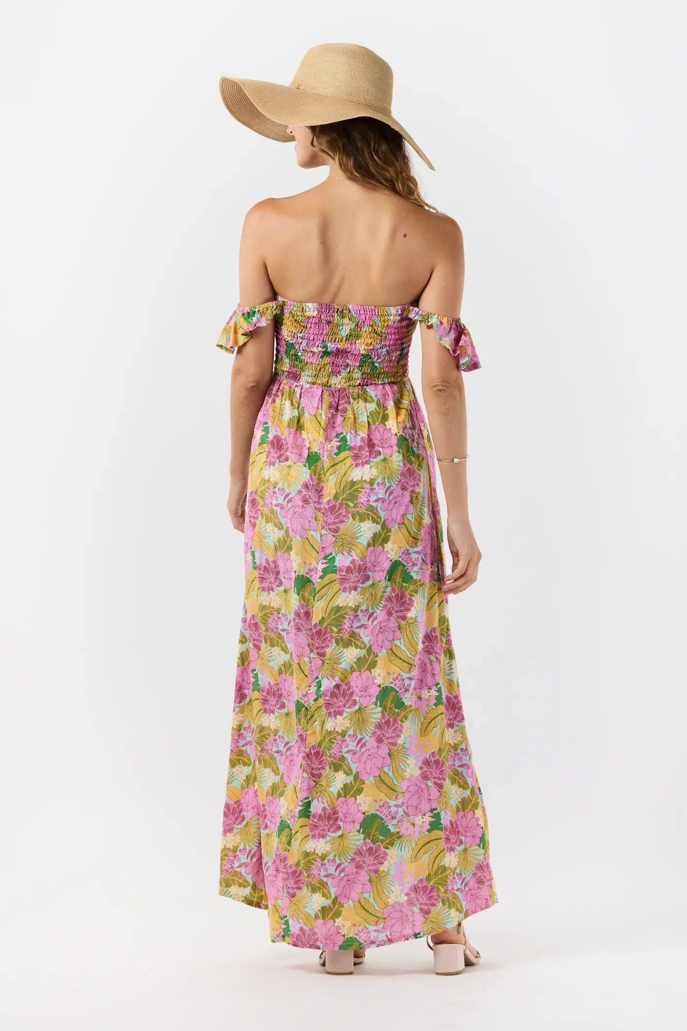 Tiare Hawaii Hollie Maxi Dress - Molokai Florals Aqua
