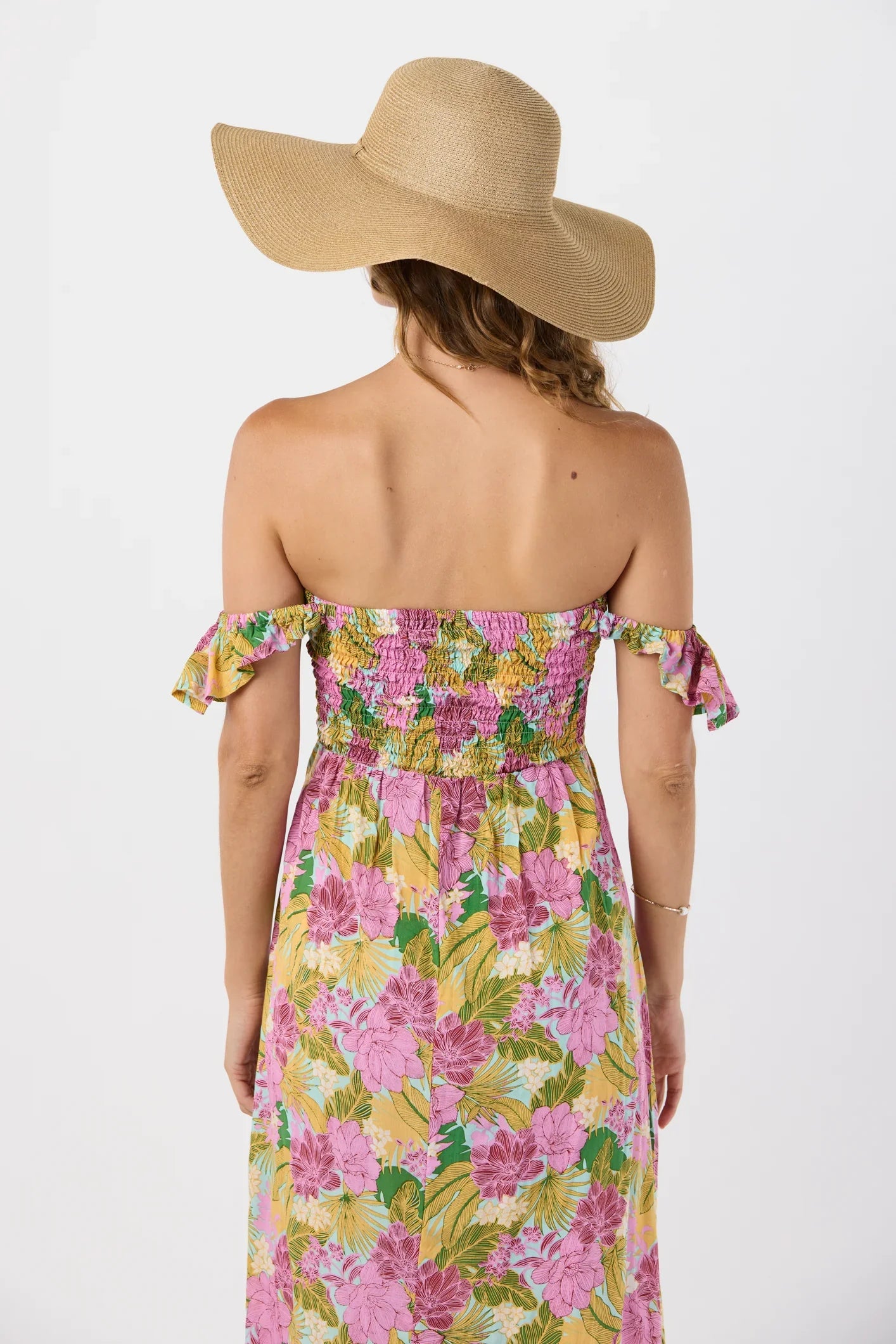 Tiare Hawaii Hollie Maxi Dress - Molokai Florals Aqua