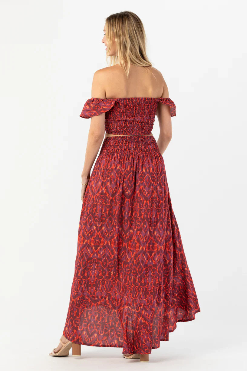 Tiare Hawaii Hollie Crop Top Naturals - Ikat Red