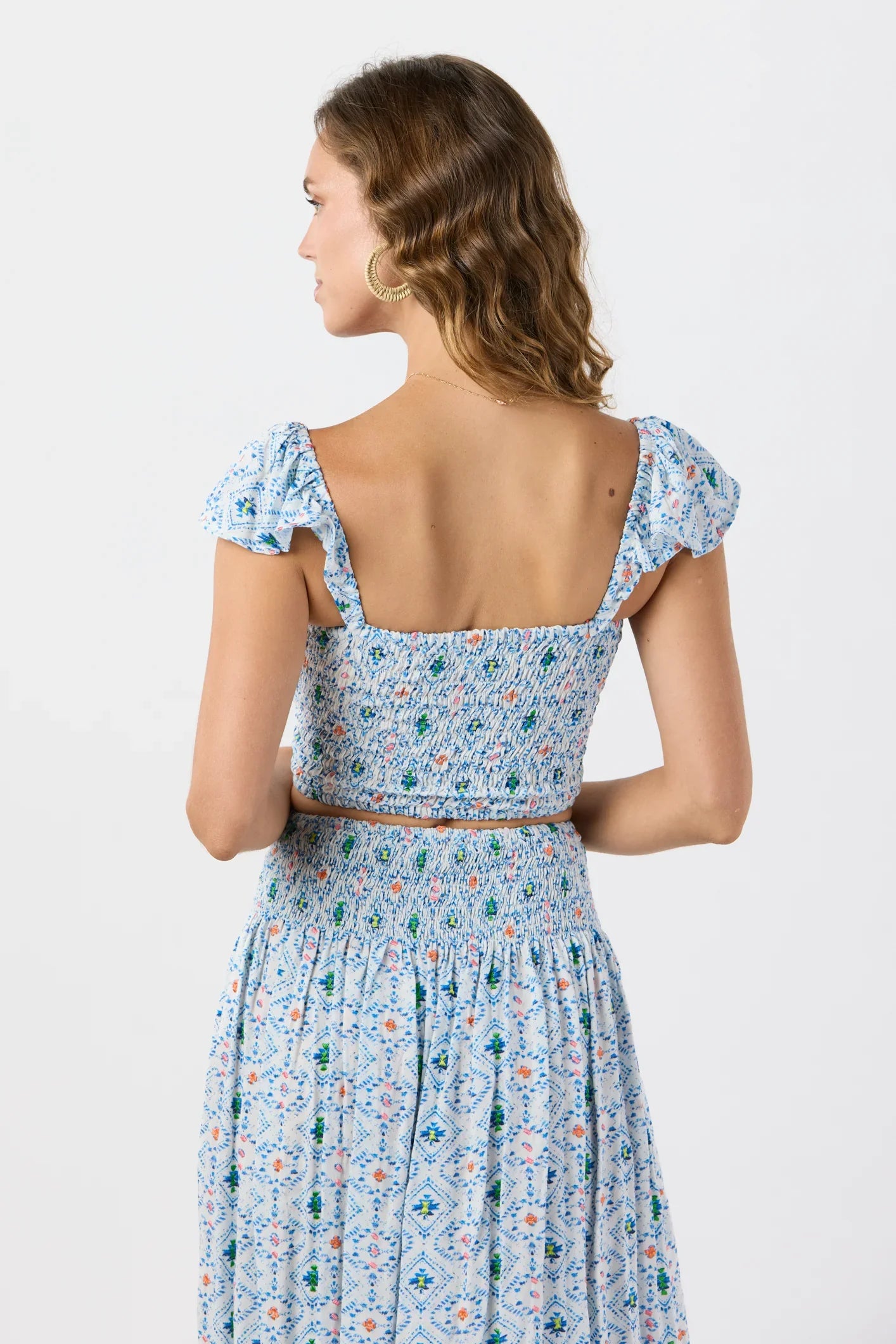 Tiare Hawaii Hollie Crop Top Naturals - Sedona Blue