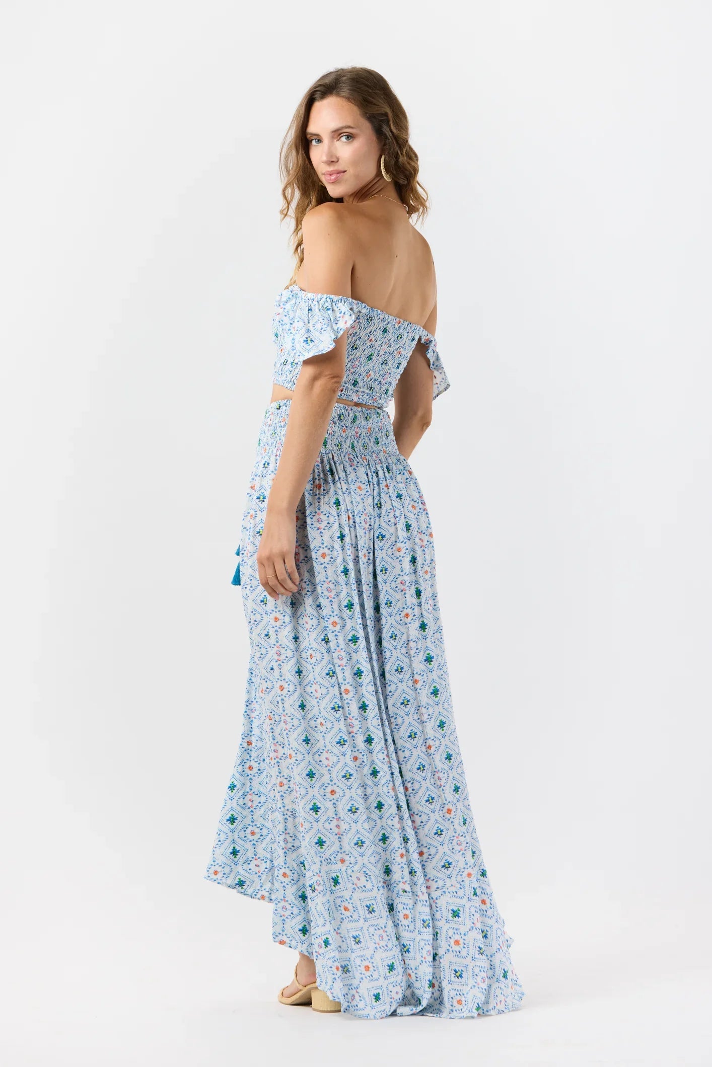 Tiare Hawaii Hollie Crop Top Naturals - Sedona Blue