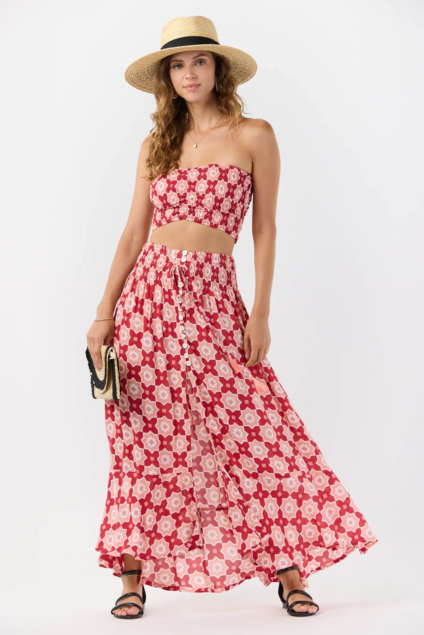 Tiare Hawaii Hollie Crop Top Sleeveless - Casablanca Red
