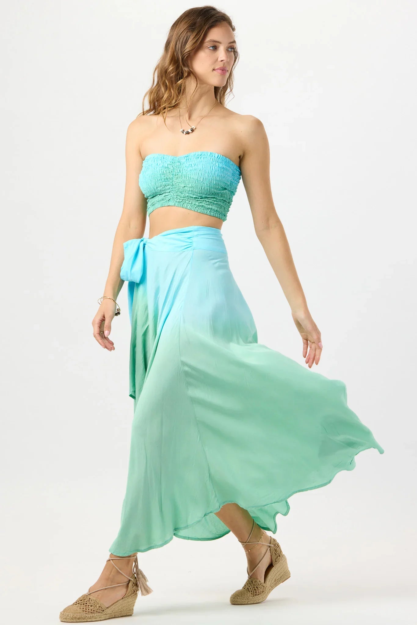 Tiare Hawaii Hollie Crop Top Sleeveless - Pool Ombre