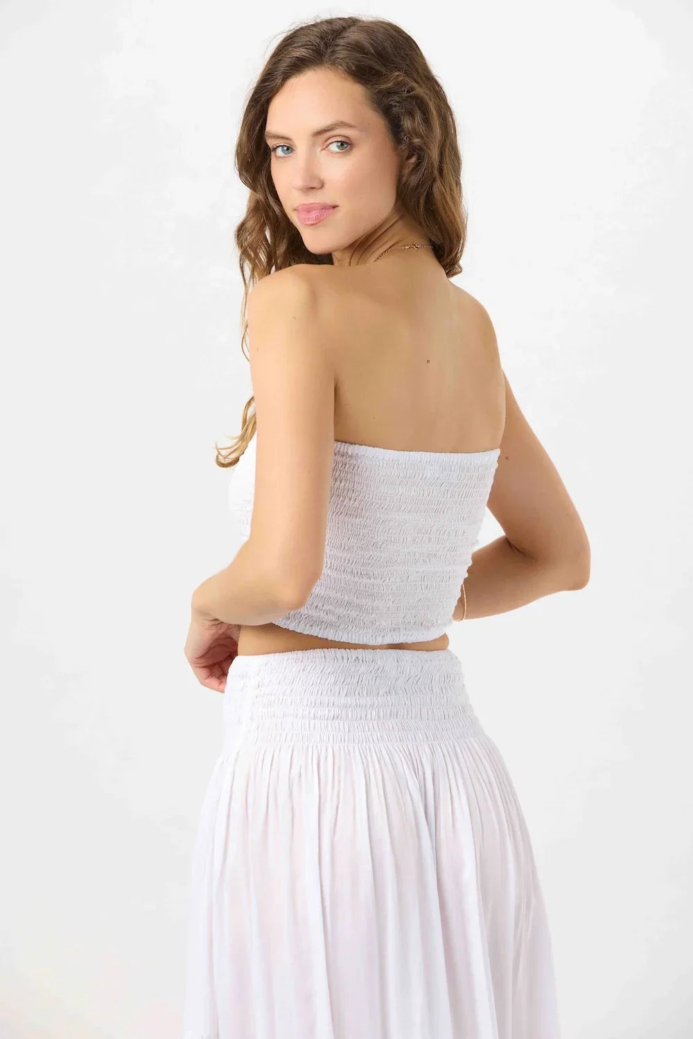 Tiare Hawaii Hollie Crop Top Sleeveless - White