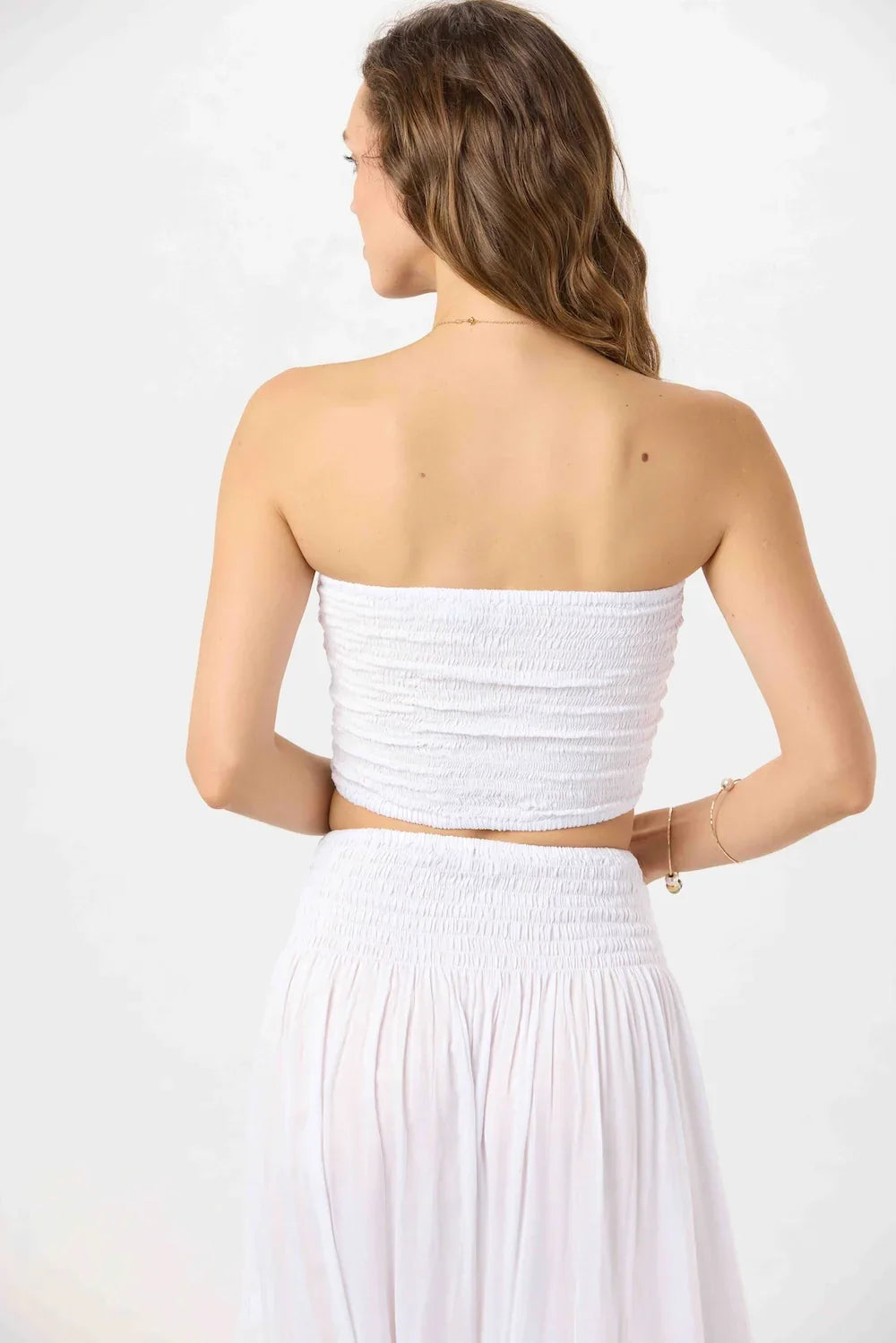Tiare Hawaii Hollie Crop Top Sleeveless - White