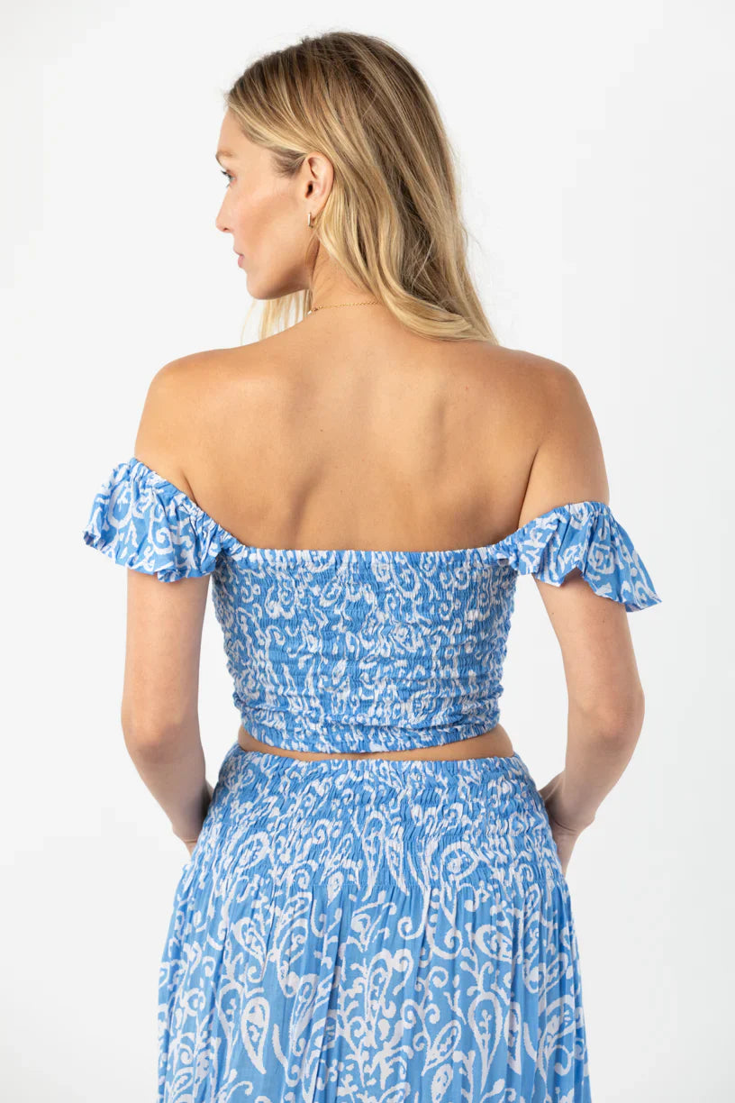 Tiare Hawaii Hollie Crop Top - Sky Sun