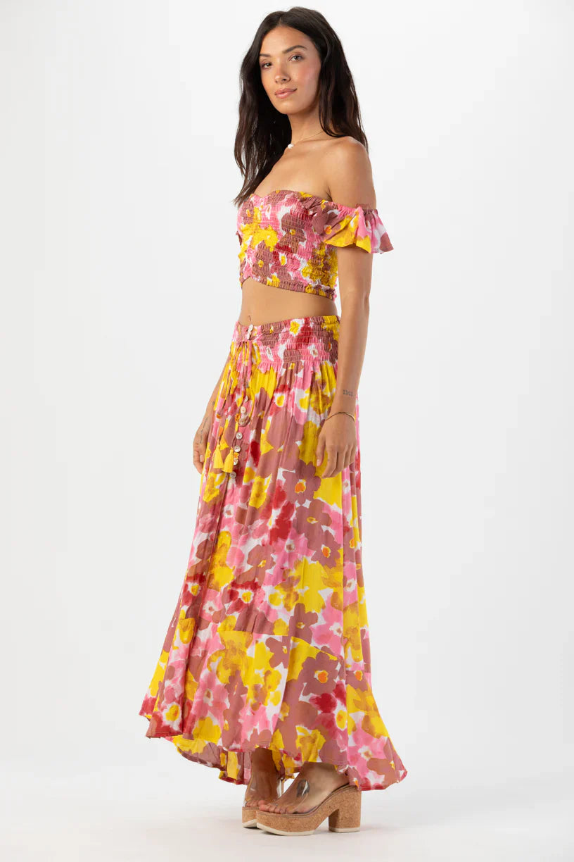 Tiare Hawaii Hollie Crop Top - Watercolor Dreams Mauve