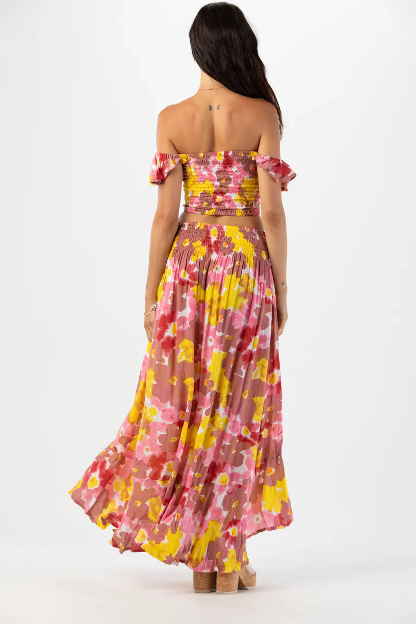 Tiare Hawaii Hollie Crop Top - Watercolor Dreams Mauve