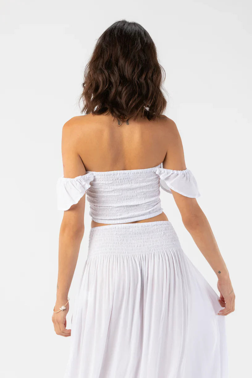 Tiare Hawaii Hollie Crop Top - White