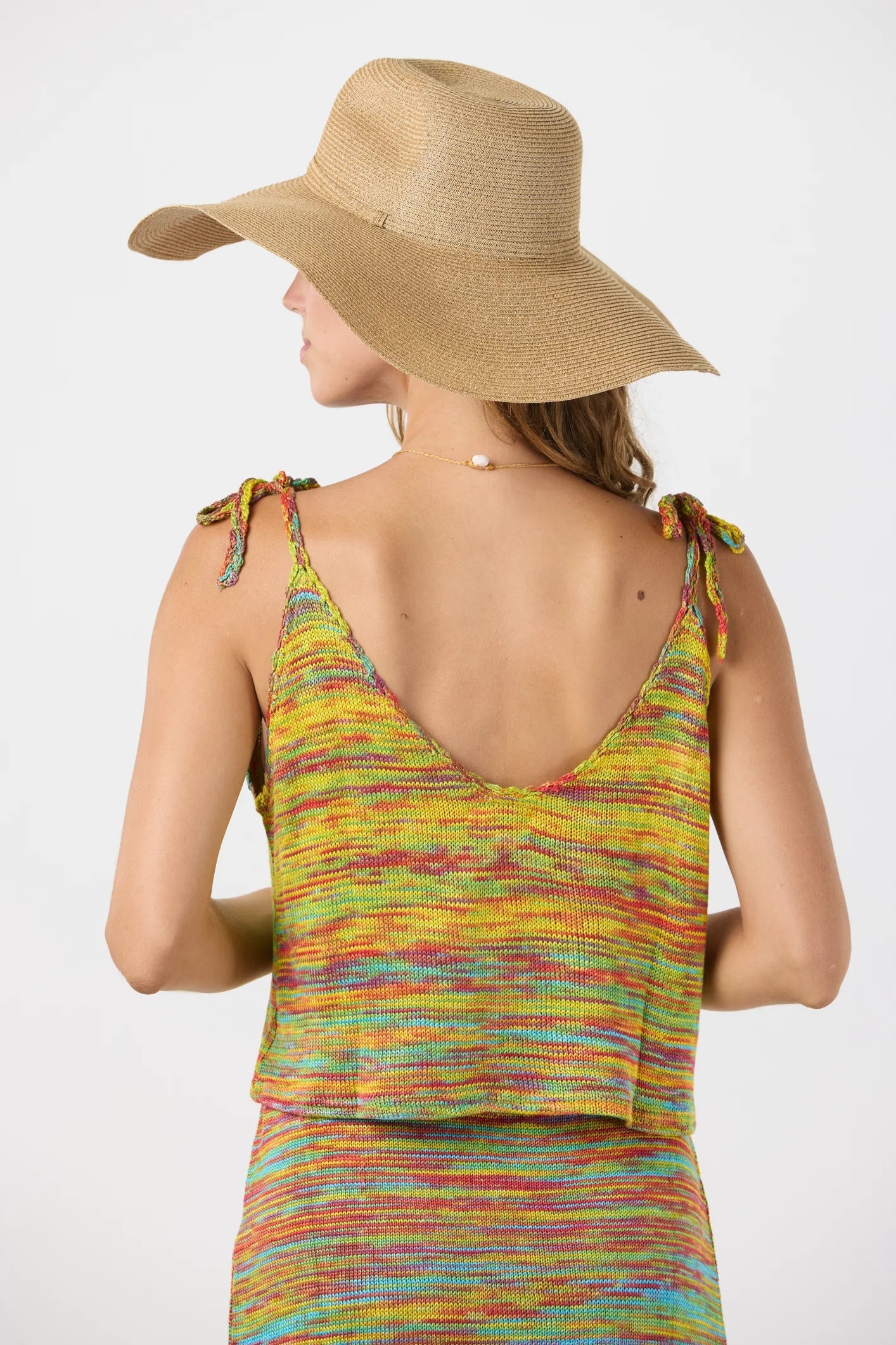 Tiare Hawaii Island Moon Top - Striped Rainbow