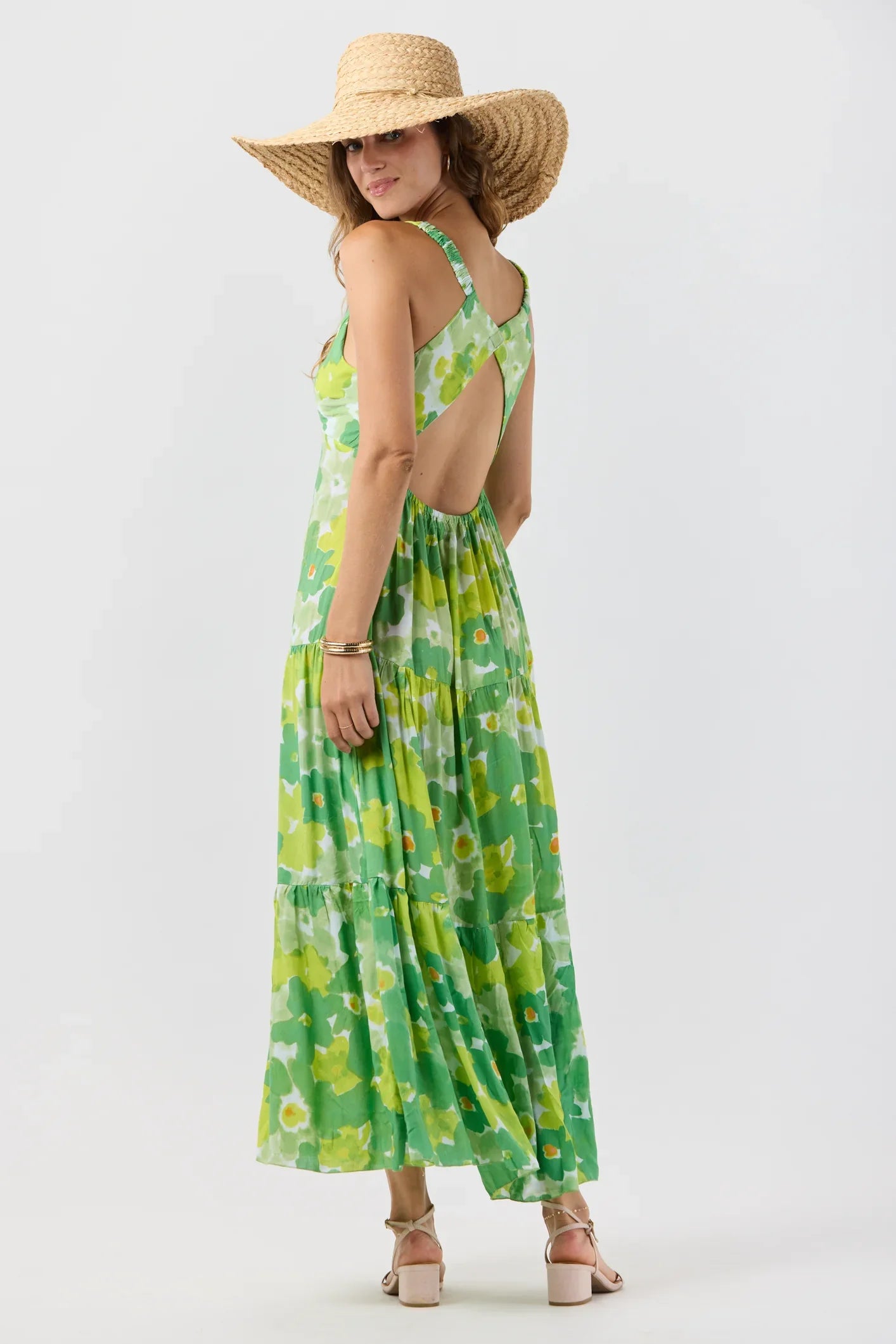 Tiare Hawaii Lovestruck Maxi Dress - Watercolor Dreams Green
