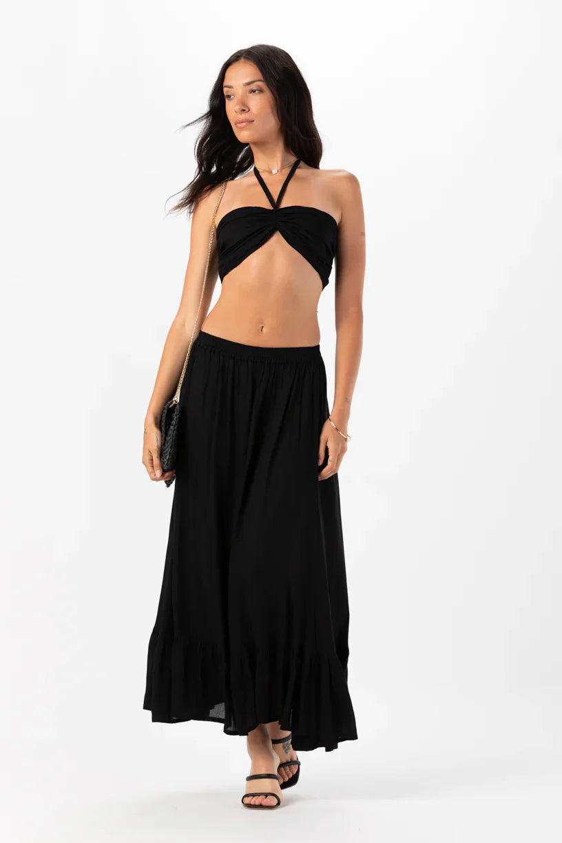 Tiare Hawaii Palma Crop Top - Noir