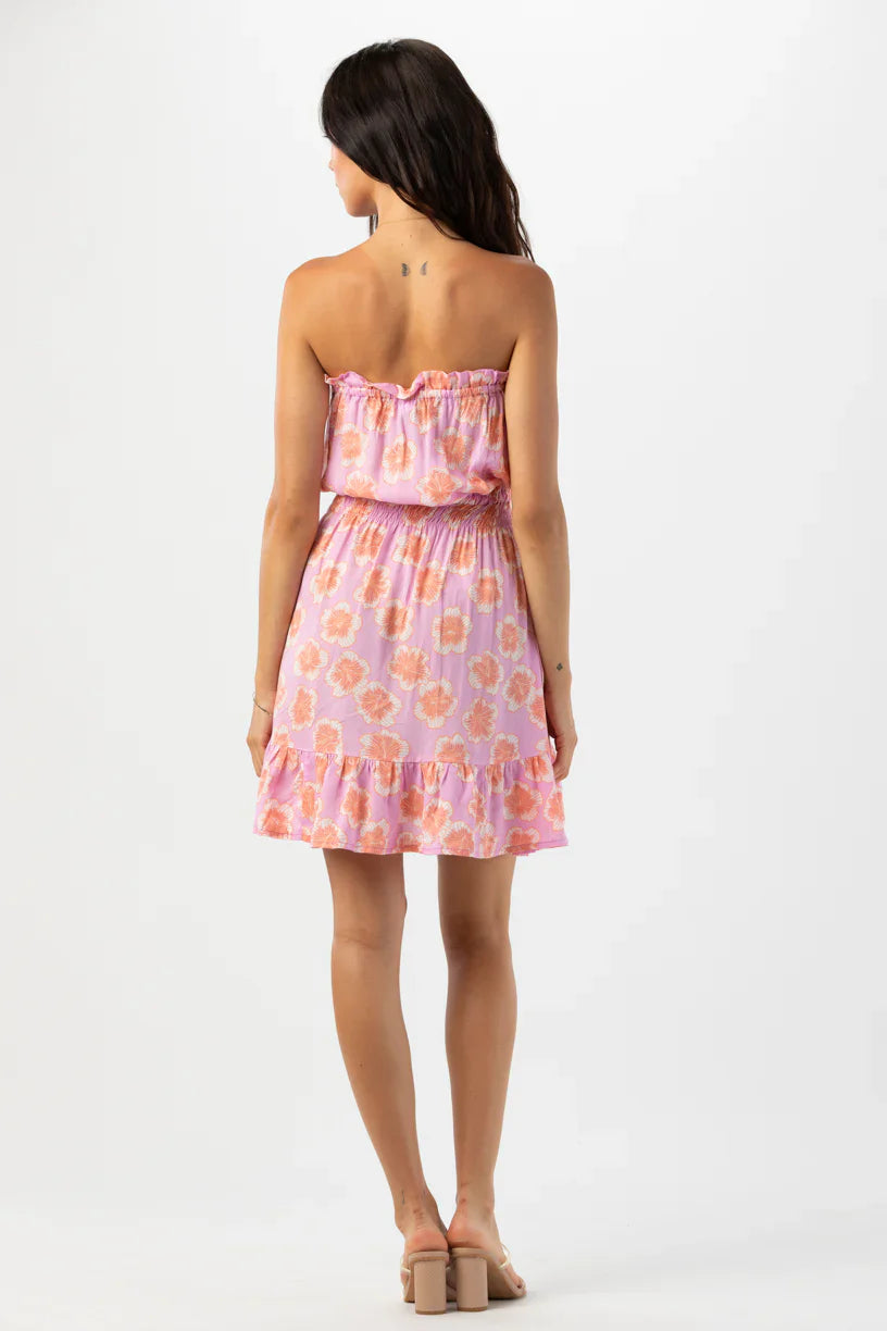 Tiare Hawaii Ryden Mini Dress - Lanai Floral Violet