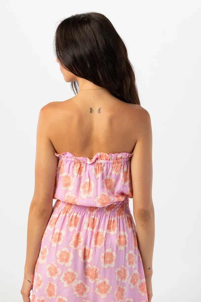 Tiare Hawaii Ryden Mini Dress - Lanai Floral Violet