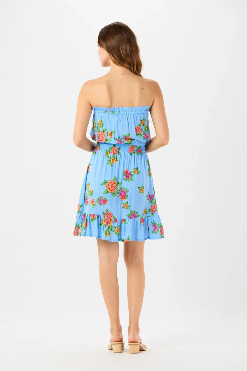 Tiare Hawaii Ryden Mini Dress - Vintage Hawaiian Blue