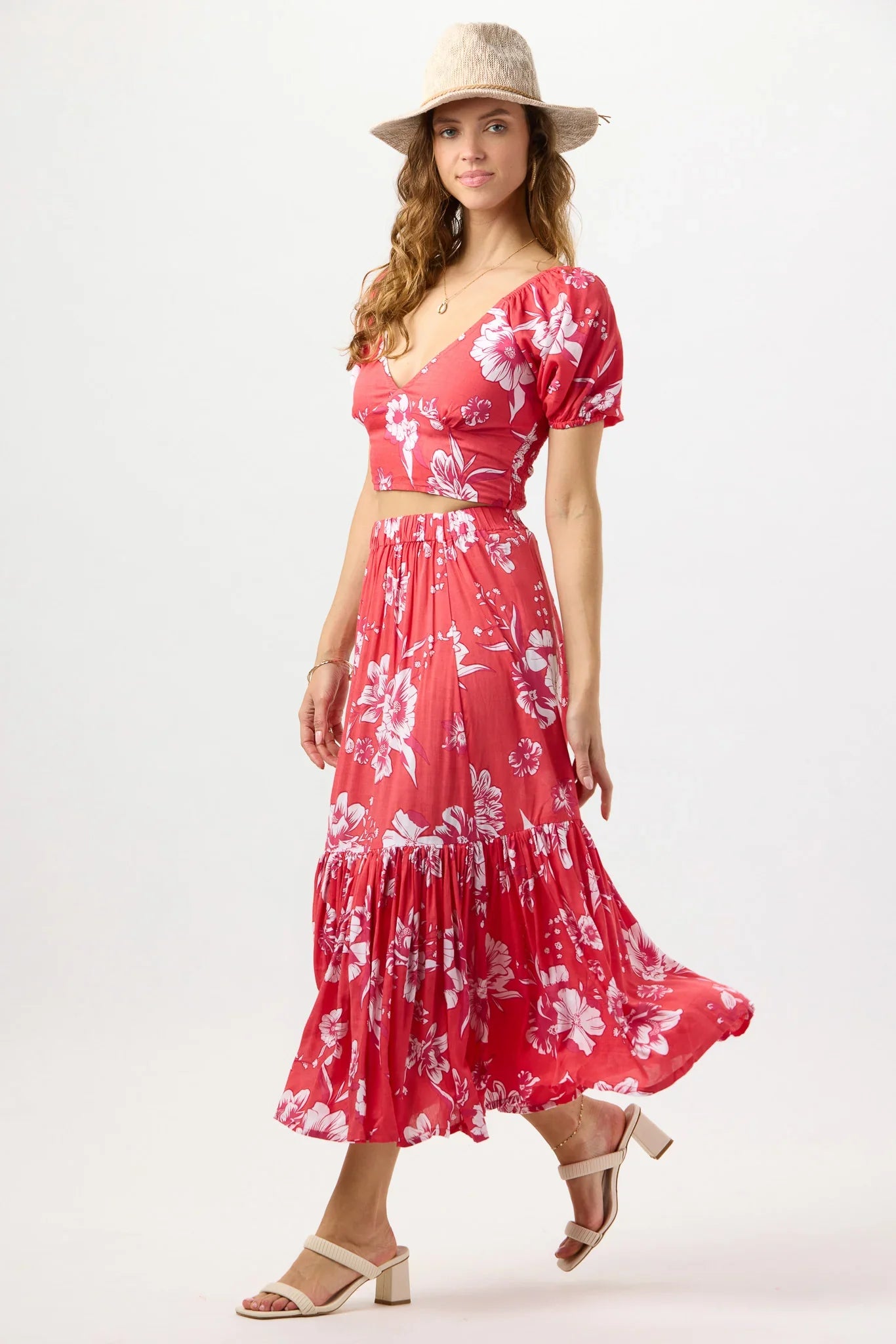 Tiare Hawaii Selkie Skirt - Blooming Orchid Red