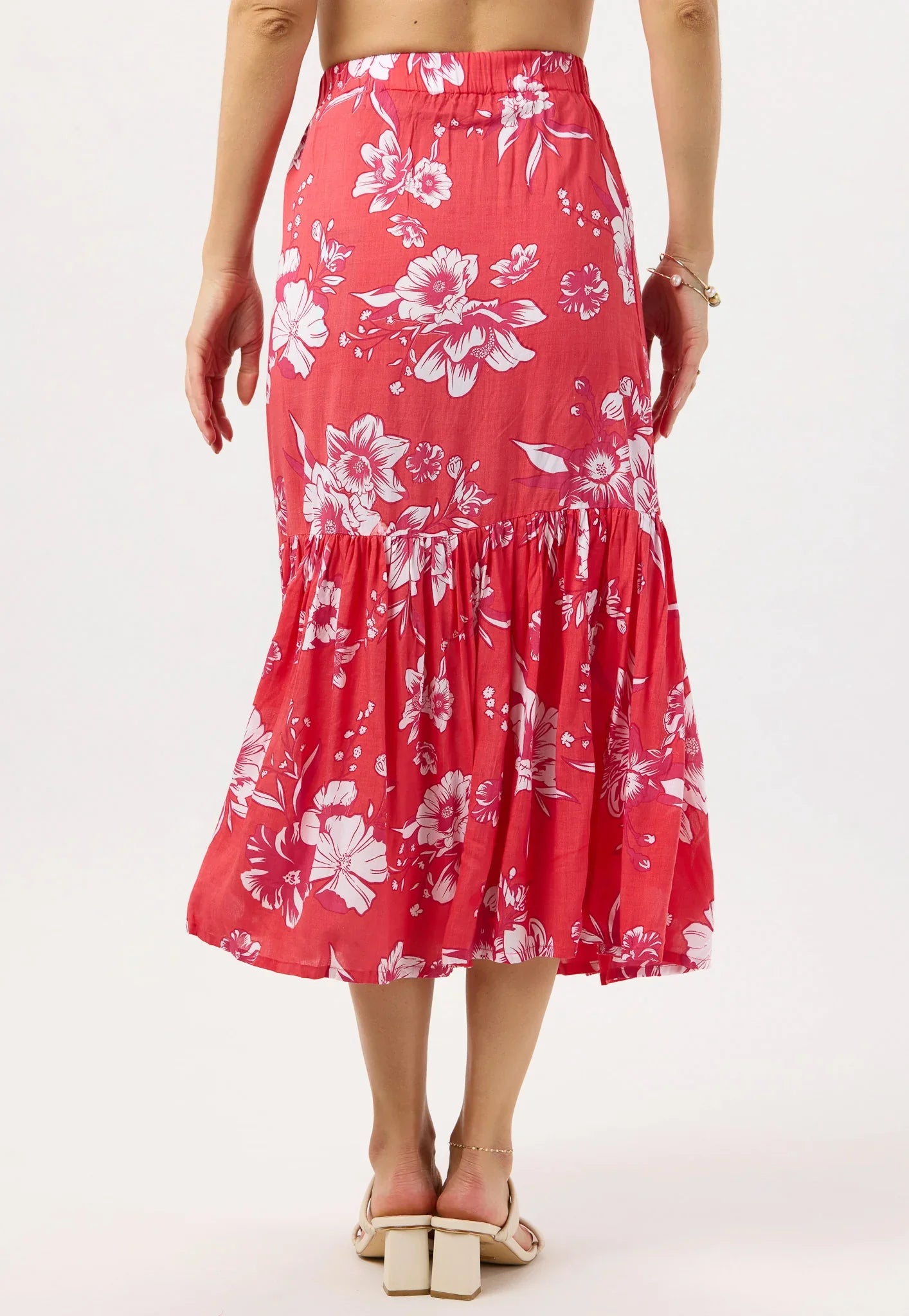 Tiare Hawaii Selkie Skirt - Blooming Orchid Red