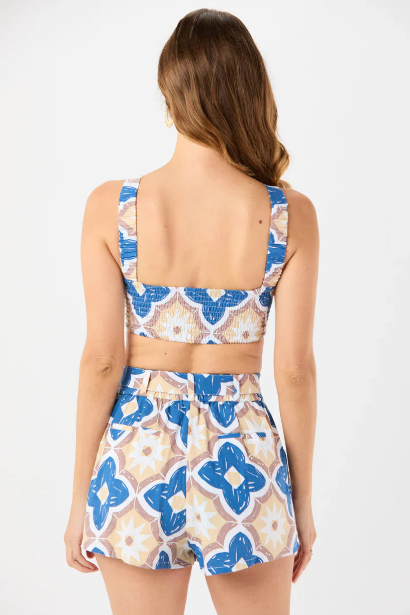 Tiare Hawaii Snapper Rock Short - Spanish Tiles Blue