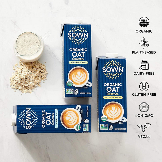 Crio Bru Sown Organic Oat Creamer - Sweet & Creamy 2 LB (32oz) (x2)