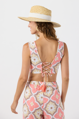 Tiare Hawaii Crete Top - Spanish Tiles Peach