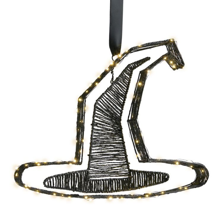 Grandin Road Pre-lit Hanging Witch Hat