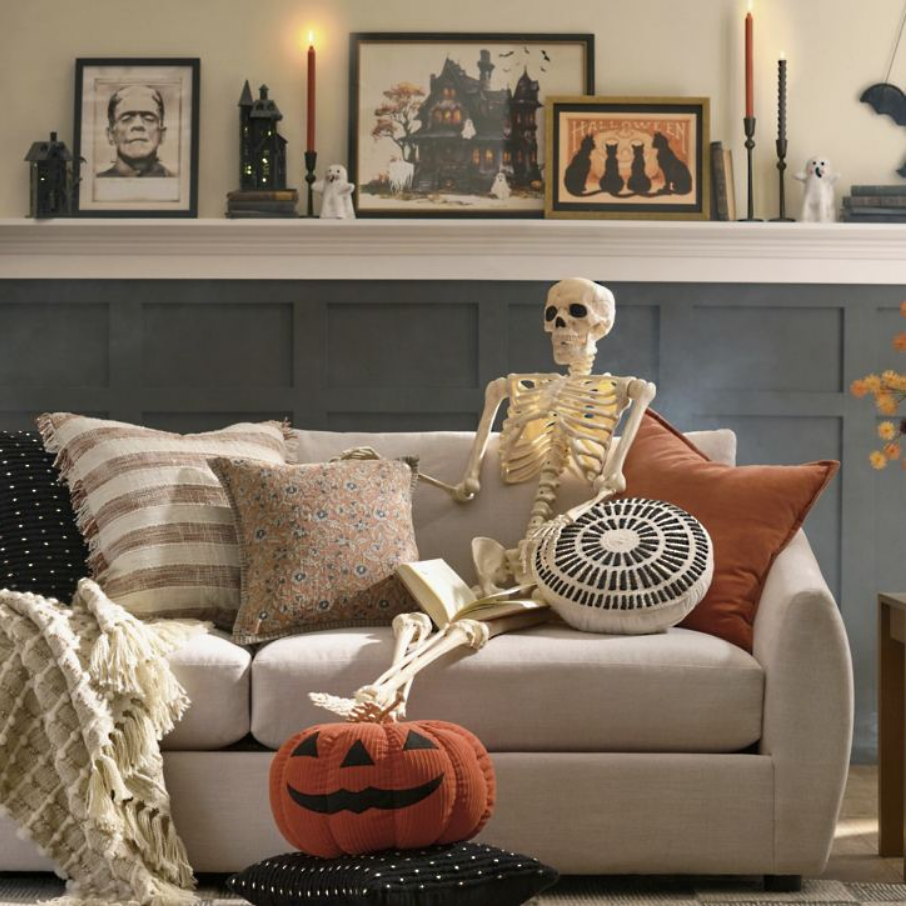 Grandin Road Framed Haunted House Wall Art
