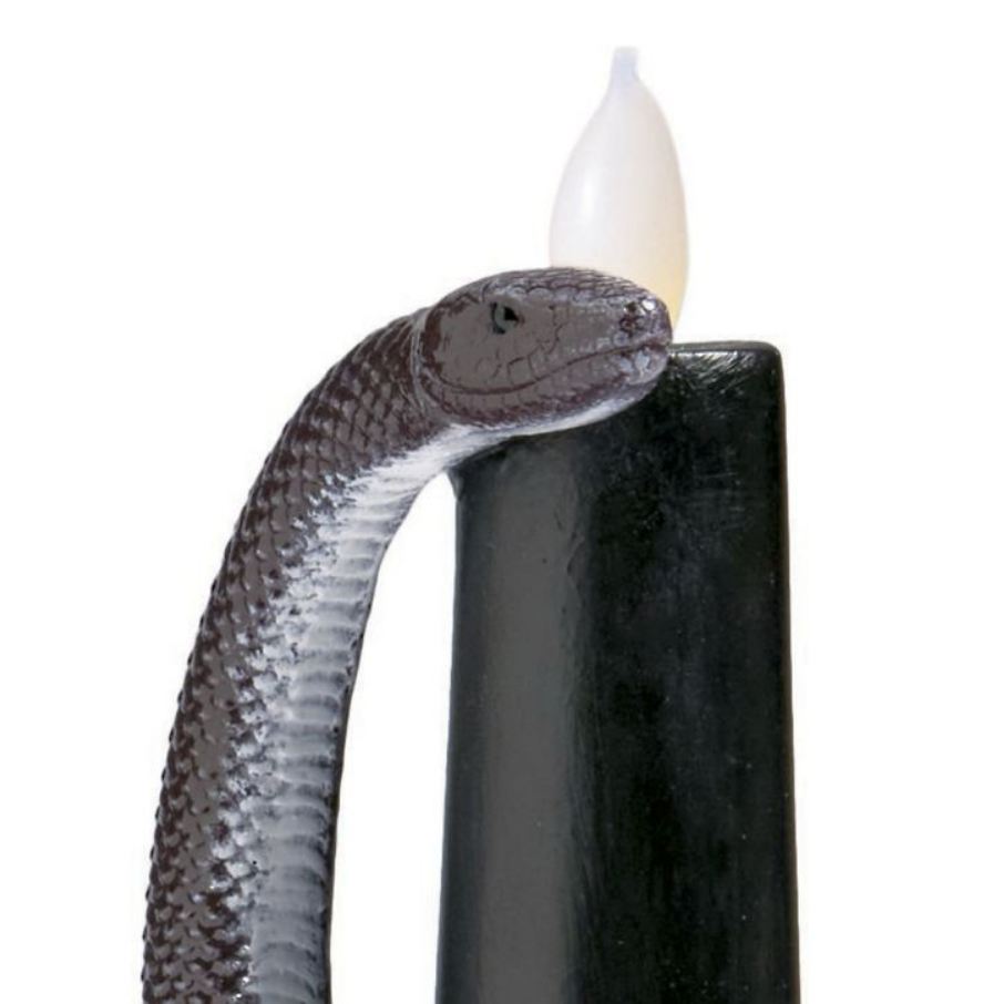 Grandin Road Sleek Snake Lit Candle, Set of Two