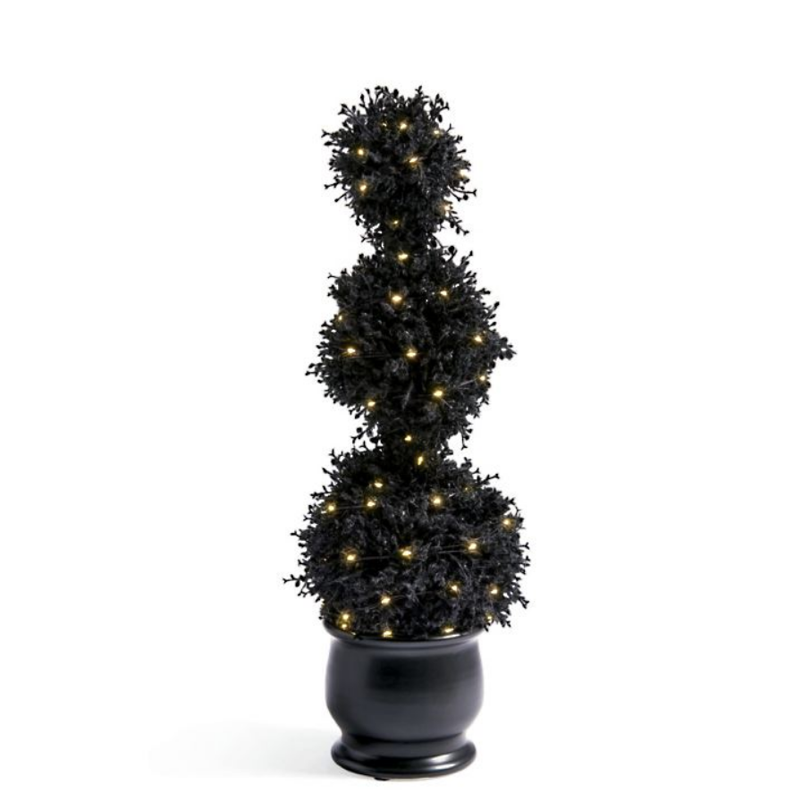 Grandin Road Pre-Lit Potted Halloween Topiary