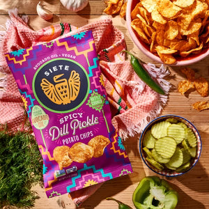 Siete Foods Kettle Cooked Spicy Dill Pickle Potato Chips