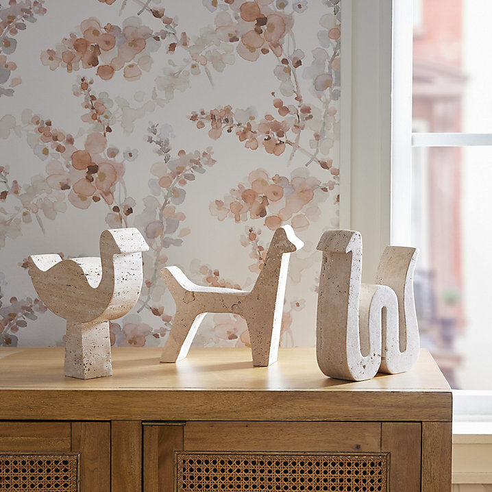 Ballard Designs Travertine Animal Sculptures - Duck
