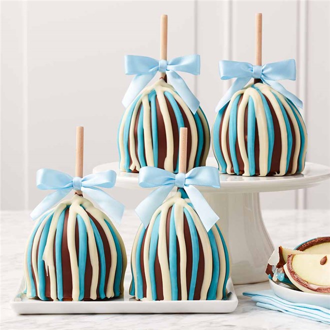 Mrs Prindables Baby Blue & Baby Pink Triple Chocolate Caramel Apple 12-Pack