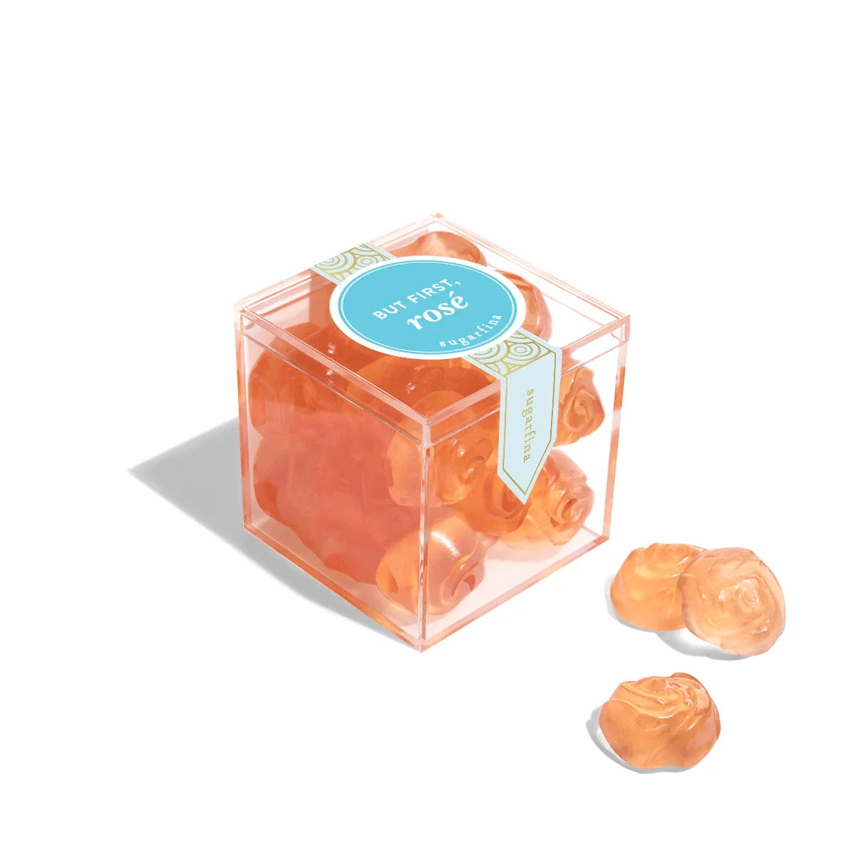 Sugarfina But First, Rosé Roses Gummy - Small Candy Cube (x4)